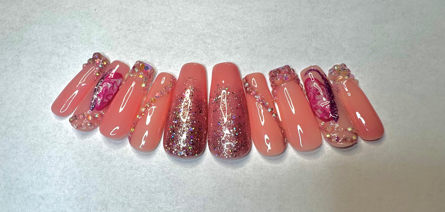 Pink bedazzle butterfly