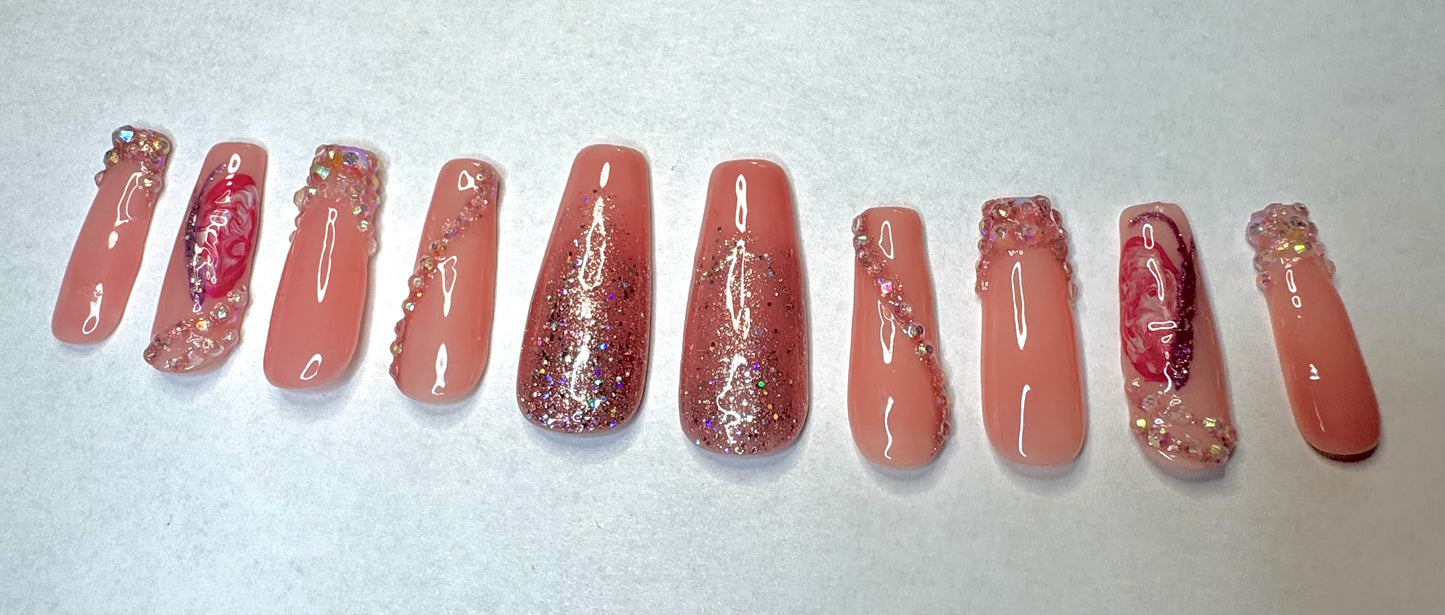 Pink bedazzle butterfly