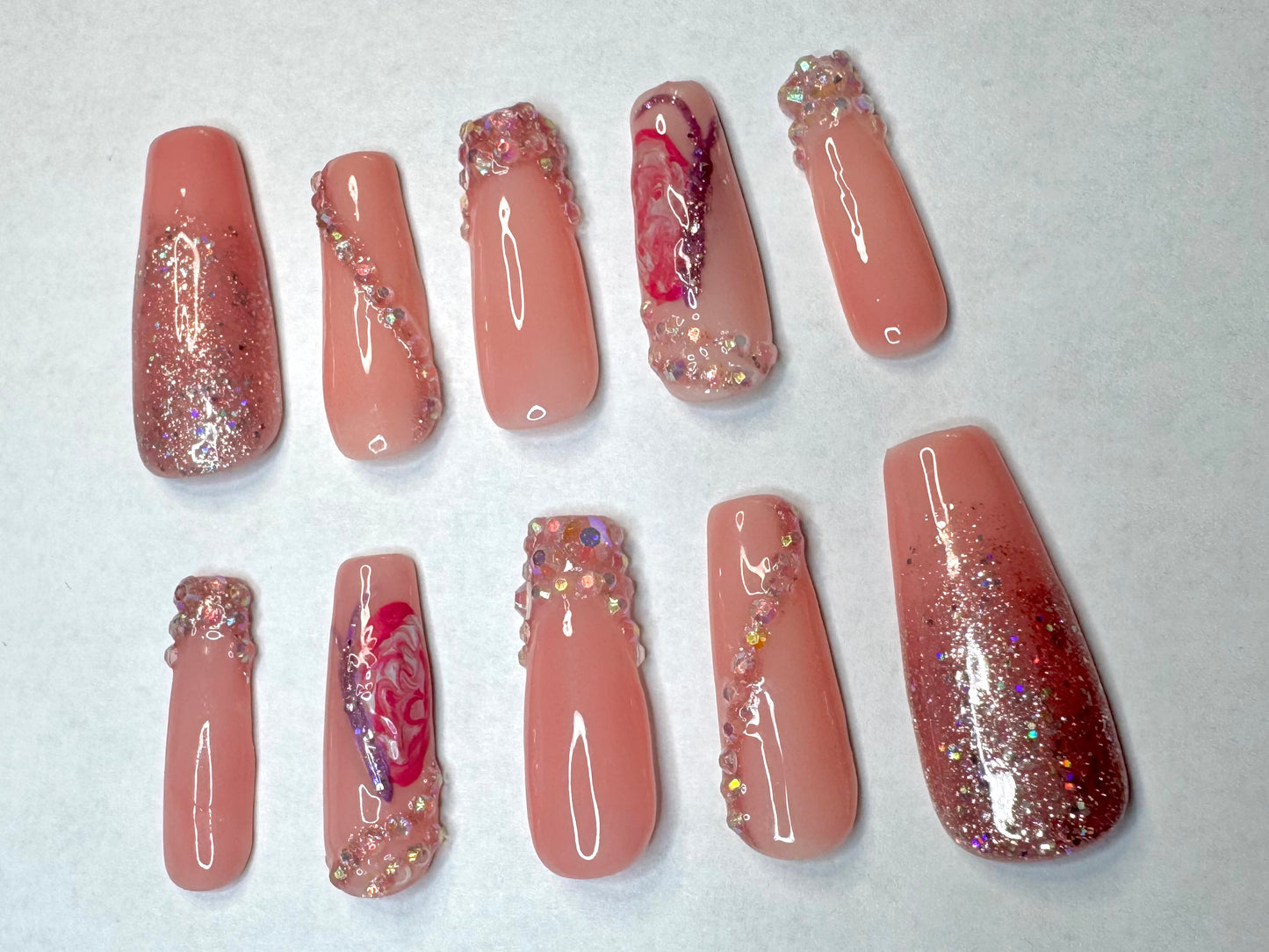 Pink bedazzle butterfly