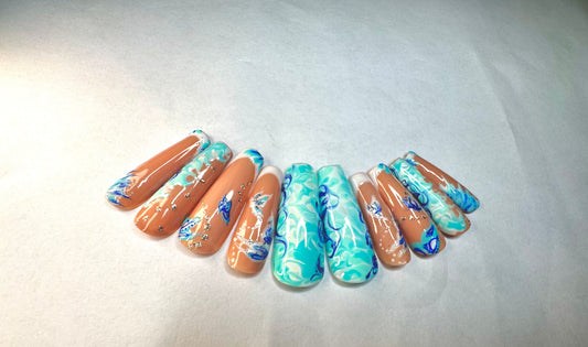 Blue silver mist butterflies