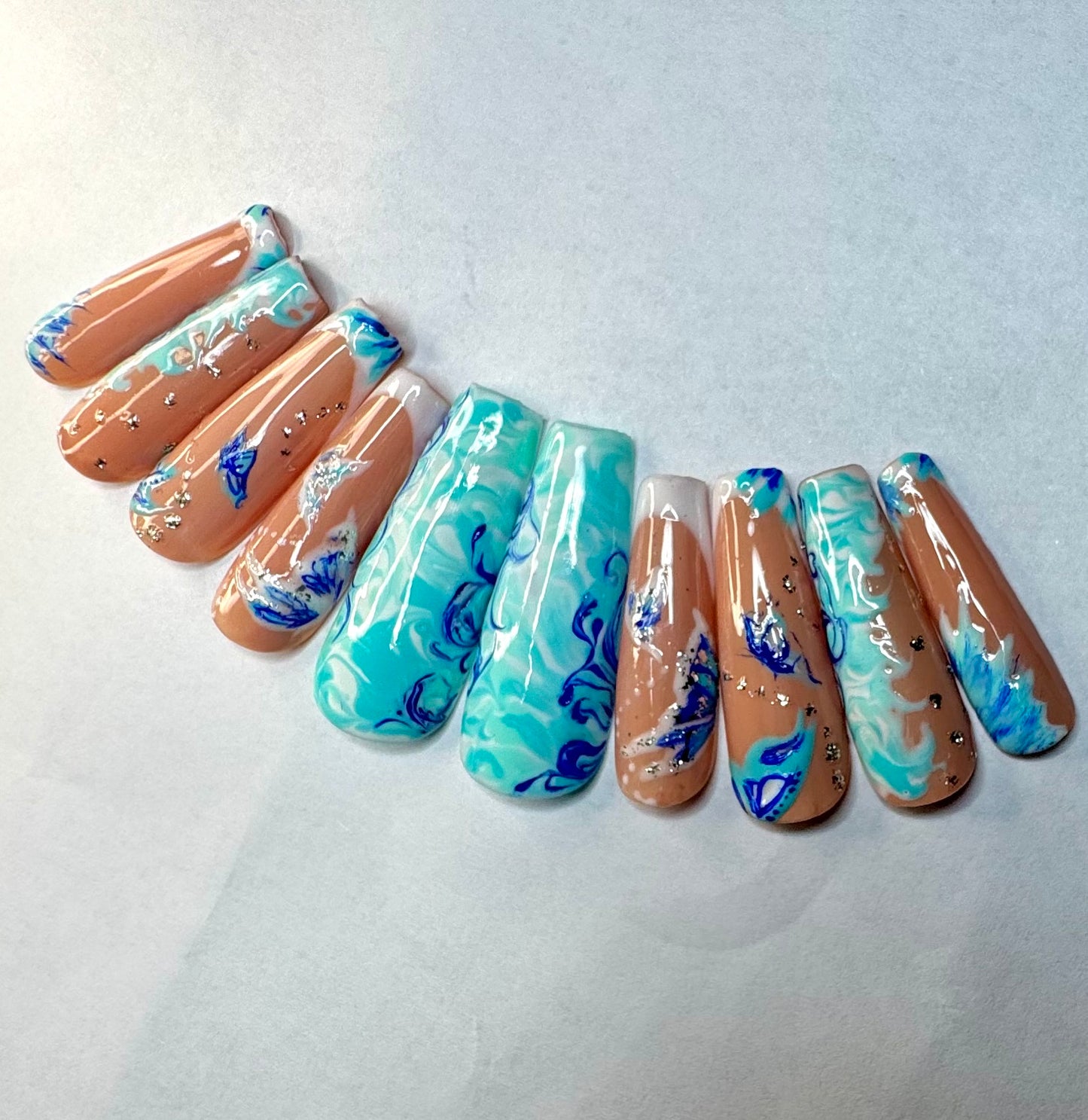 Blue silver mist butterflies