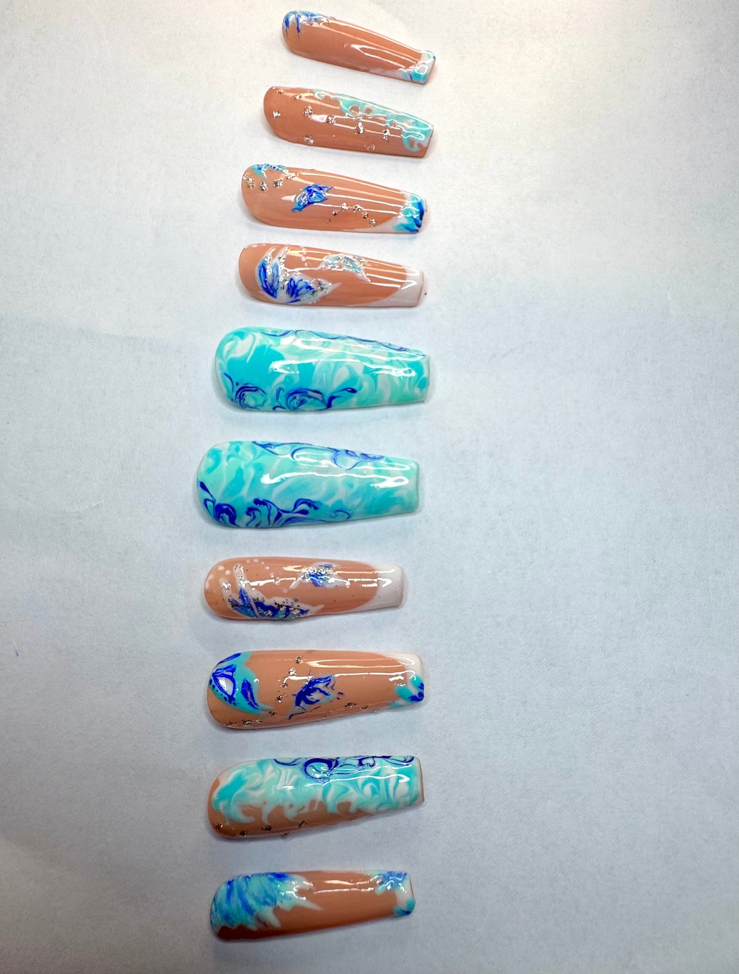 Blue silver mist butterflies