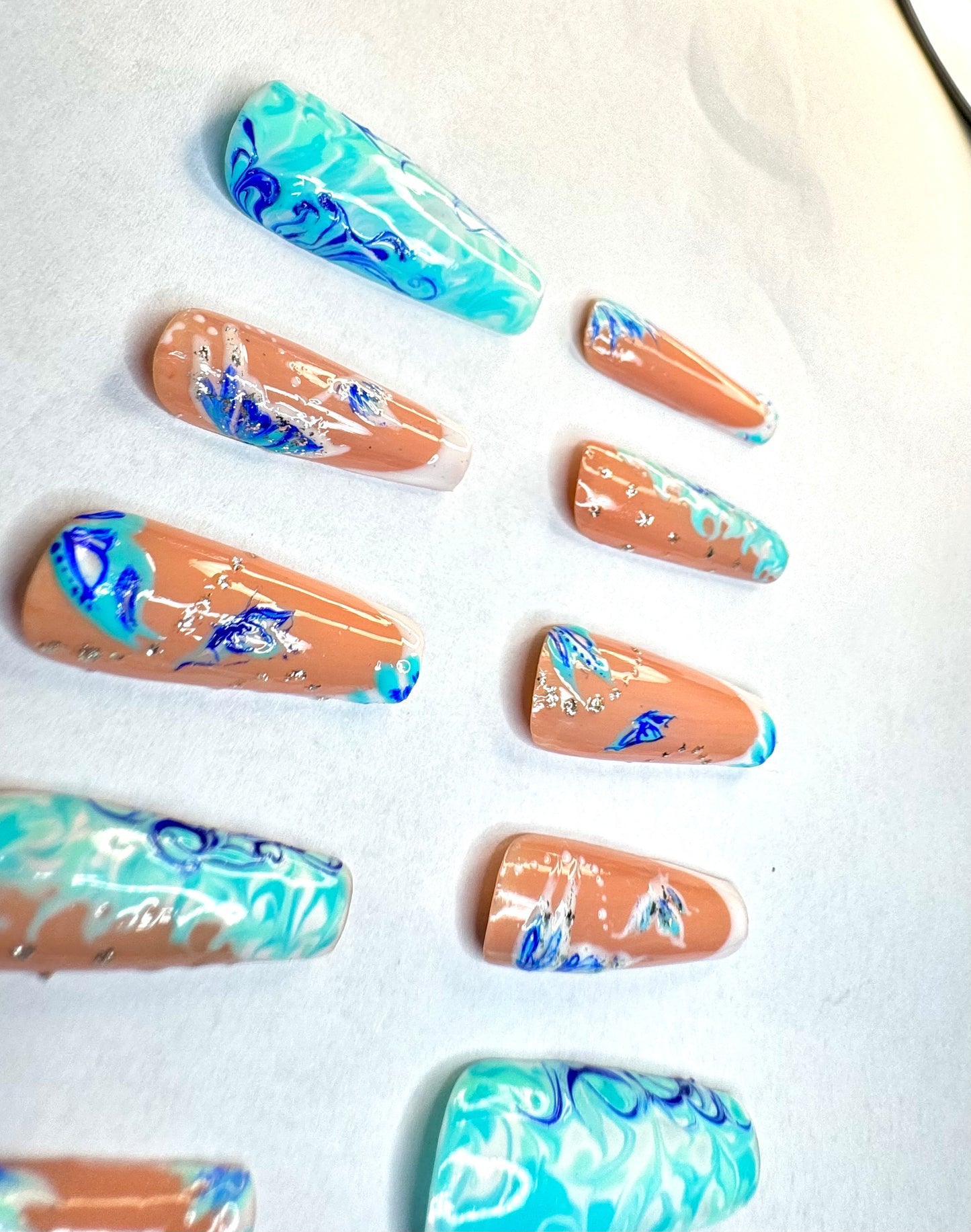 Blue silver mist butterflies