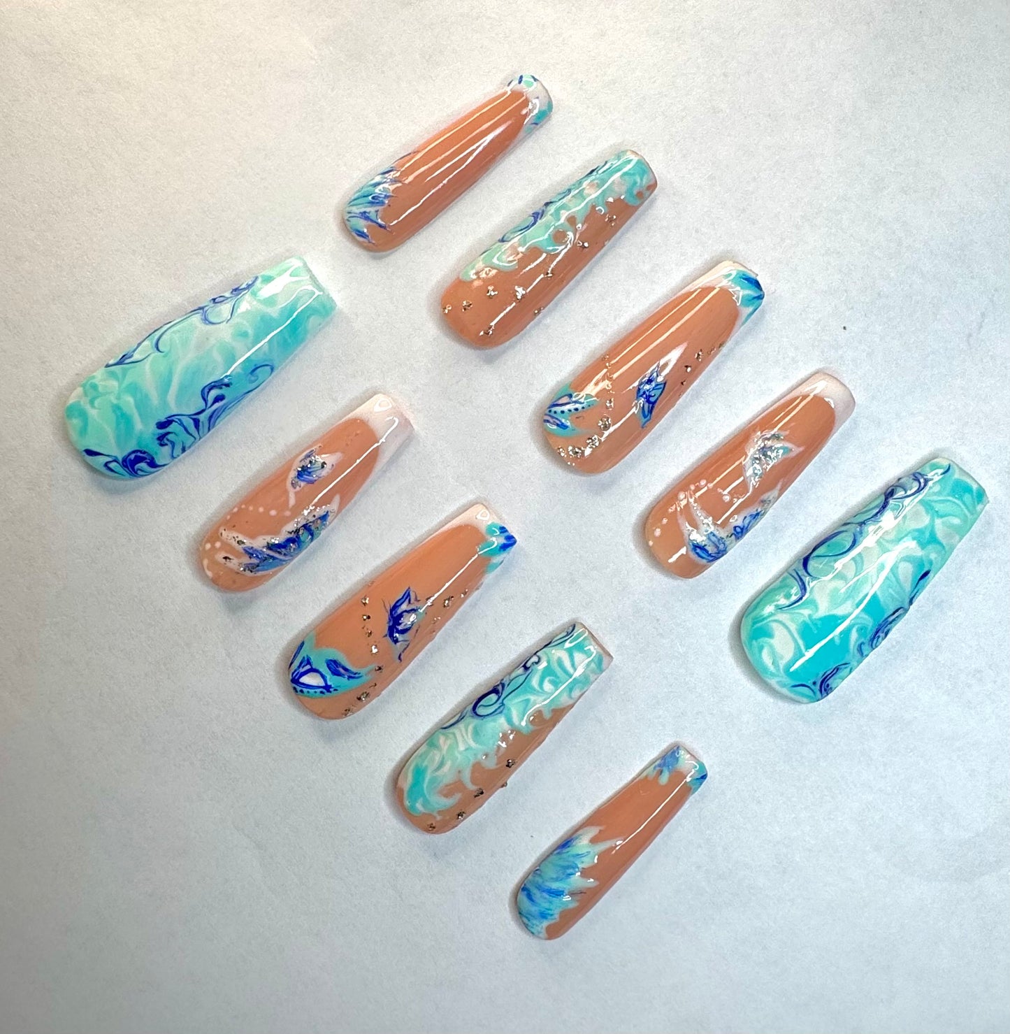 Blue silver mist butterflies